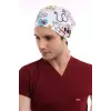 Dijital Unisex Desenli Bone - 6503 Beyaz Stetoskop