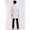 Doktor Öğretmen Erkek Önlük Ara Boy Ceket Yaka - 171 Beyaz