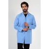 Doktor Öğretmen Erkek Önlük Ara Boy Ceket Yaka - 31 Açık Mavi