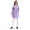 Doktor Öğretmen Kadın Önlük Ara Boy Ceket Yaka - 11 Lila