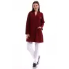Doktor Öğretmen Kadın Önlük Ara Boy Ceket Yaka - 19 Bordo