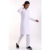 Doktor Öğretmen Kadın Önlük Uzun Boy Ceket Yaka - 171 Beyaz