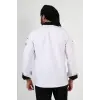 Erkek Aşçı Ceket 01 - Beyaz Siyah Biye