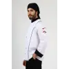 Erkek Aşçı Ceket 01 - Beyaz Siyah Biye