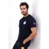Paramedik Yakalı Unisex Tshirt Kısa Kol - Lacivert