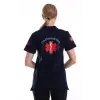 Paramedik Yakalı Unisex Tshirt Kısa Kol - Lacivert