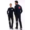 Paramedik Yakalı Unisex Tshirt Uzun Kol - Lacivert