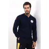 Paramedik Yakalı Unisex Tshirt Uzun Kol - Lacivert