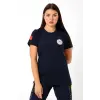 Paramedik Yuvarlak Yaka Penye Kısa Kol Tshirt - Lacivert
