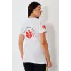 Paramedik Yuvarlak Yaka Penye Kısa Kol Tshirt - Beyaz