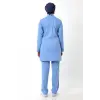 Soft Likralı Tesettür Forma Takım İki Çıtçıt - 6413 Açık Mavi