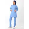 Soft Likralı Tesettür Forma Takım İki Çıtçıt - 6413 Açık Mavi
