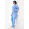 Soft Likralı Tesettür Forma Takım İki Çıtçıt - 6413 Açık Mavi