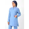 Soft Likralı Tesettür Forma Takım İki Çıtçıt Alaskan Blue