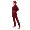 Soft Likralı Tesettür Forma Takım İki Çıtçıt Bıkıng Red