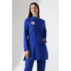Soft Likralı Tesettür Forma Takım İki Çıtçıt Dazzlıng Blue
