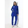 Soft Likralı Tesettür Forma Takım İki Çıtçıt Dazzlıng Blue