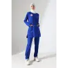 Soft Likralı Tesettür Forma Takım İki Çıtçıt Dazzlıng Blue