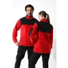 Soft Shell Robalı Unisex Polar Mont - Kırmızı Siyah