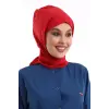 Tesettür Boyun Bağlamalı Bone - 115 Kırmızı