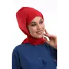Tesettür Boyun Bağlamalı Bone - 115 Kırmızı