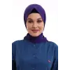 Tesettür Boyun Bağlamalı Bone - 128 Mor