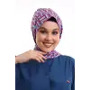 Tesettür Boyun Bağlamalı Bone - 2405 Renkli Testere