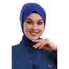 Tesettür Boyun Bağlamalı Bone - 4816 Saks Mavisi