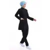 Tesettür Forma Takımı Full Çıtçıt - 5512 Bahar Siyah