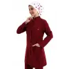 Tesettür Forma Takımı Full Çıtçıt - 5513 Bahar Bordo