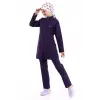 Tesettür Forma Takımı Full Çıtçıt - 5519 Bahar Mor
