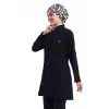 Tesettür Forma Tek Üst Full Çıtçıt - 5511 Bahar Lacivert