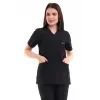 Zarf Yaka Kadın Tek Üst - 48 Siyah