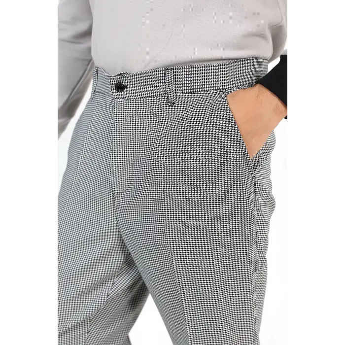 Aşçı Pantolon 209 Kaz Ayağı Siyah Beyaz