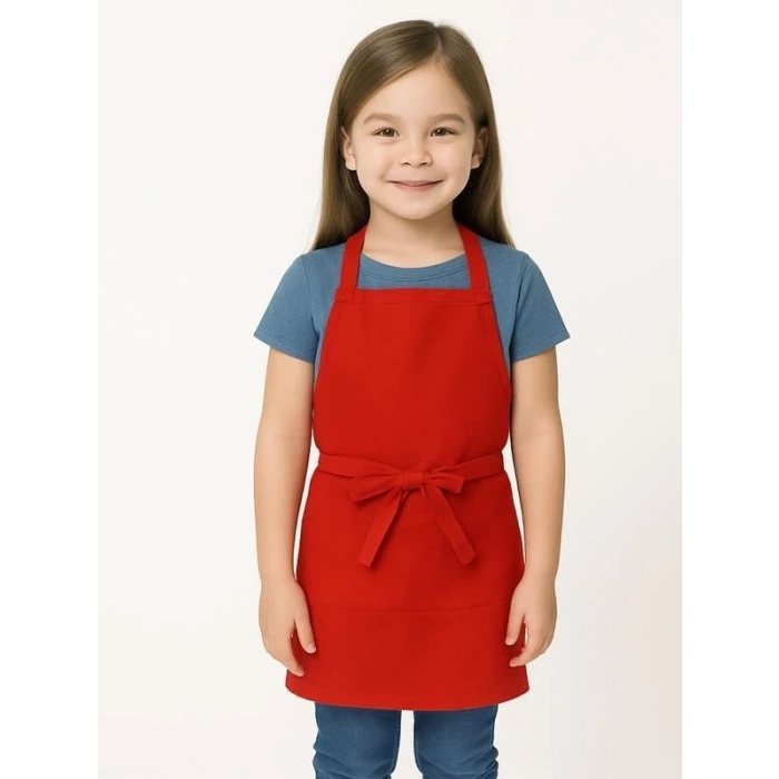 Kırmızı Askılı Çocuk Önlüğü 1 No