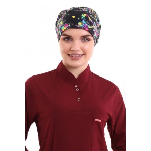 Tesettür Bone - 5007 Siyah Kelebek