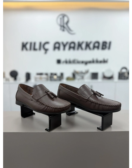 Deri Mod Püsküllü Ayakkabı