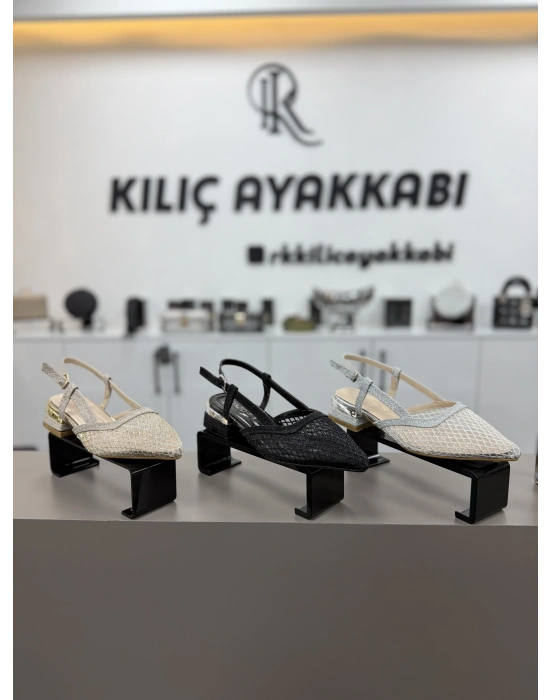 Fileli Kalın Topuk Babet