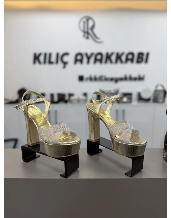 Pilatform Taşlı Rahat Ayakkabı