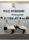 Hasır Kalın Topuk Babet