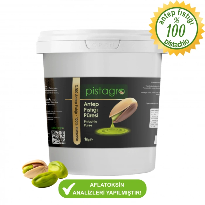 Antep Fıstığı Püresi %100 1 kglık Kova