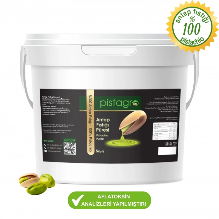 Antep Fıstığı Püresi %100 5 kglık Kova