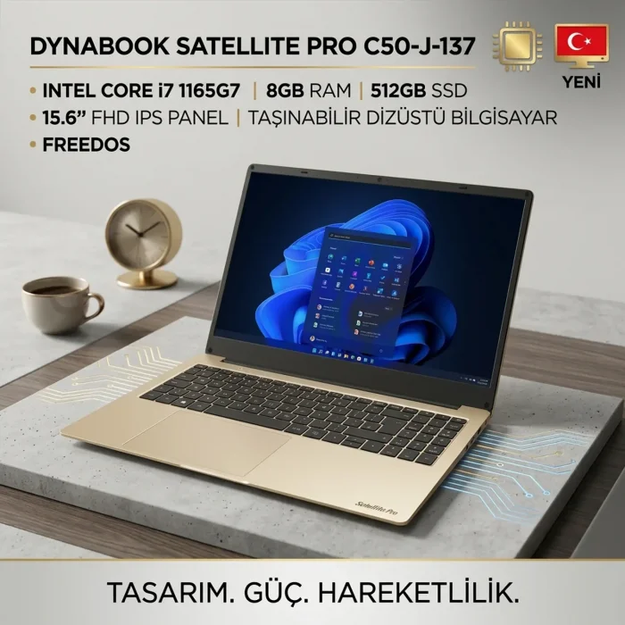 Dynabook Satellite Pro C50-J-137 Intel Core i7 1165G7 8GB 512GB SSD 15.6 FHD IPS Panel Freedos