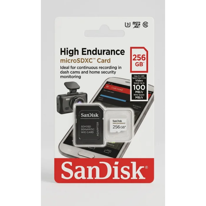 SanDisk High Endurance 256 GB Micro SD Kart