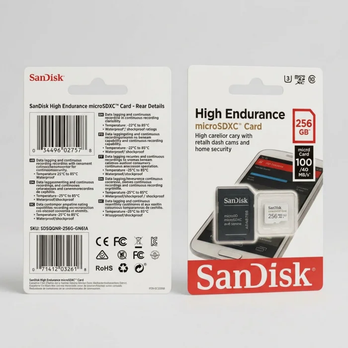 SanDisk High Endurance 256 GB Micro SD Kart