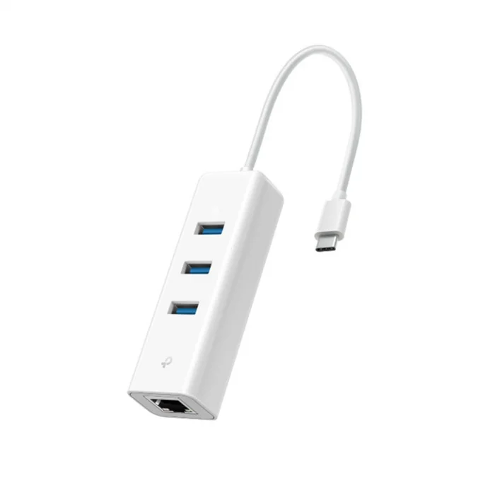 USB Type-C 3-Port Hub ve Gigabit Ethernet Adaptörü