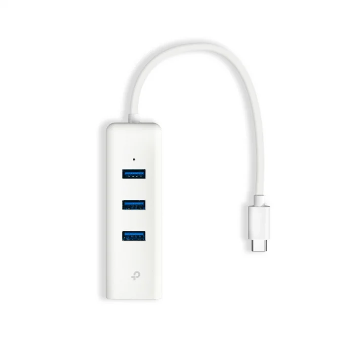 USB Type-C 3-Port Hub ve Gigabit Ethernet Adaptörü