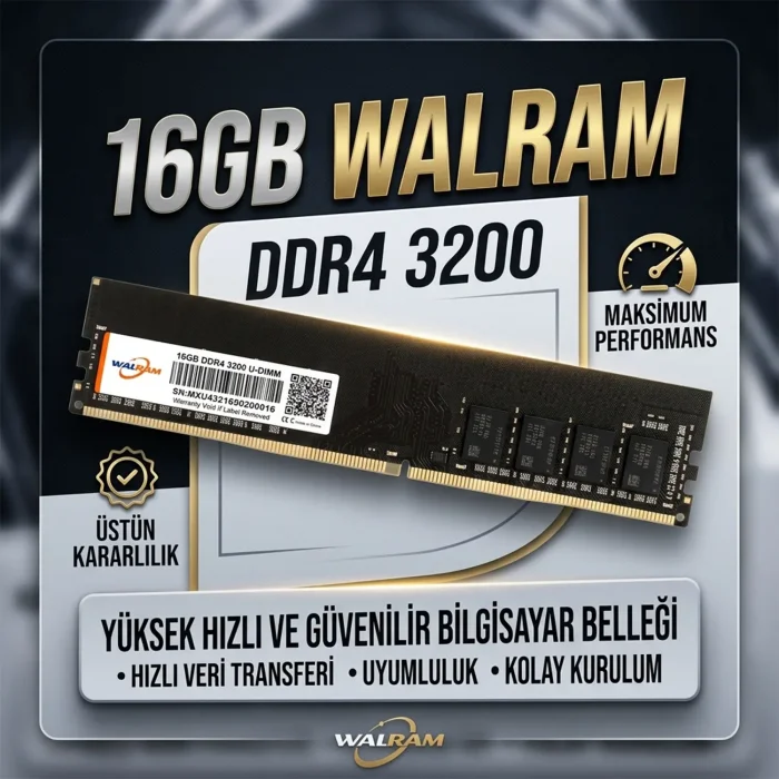 Walram Ddr4 16Gb 3200Mhz Udımm Pc Ram