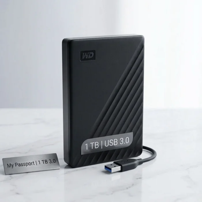 WD My Passport 1TB USB 3.2 Harici Harddisk