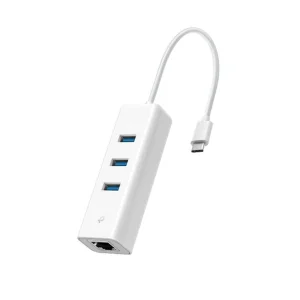 USB Type-C 3-Port Hub ve Gigabit Ethernet Adaptörü